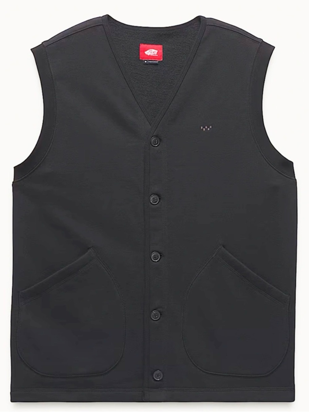 Vans Black Fleece Button-Front Vest